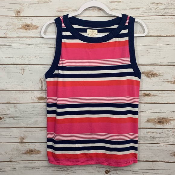 Kate Spade Striped Bow Sleeveless Cotton M…
